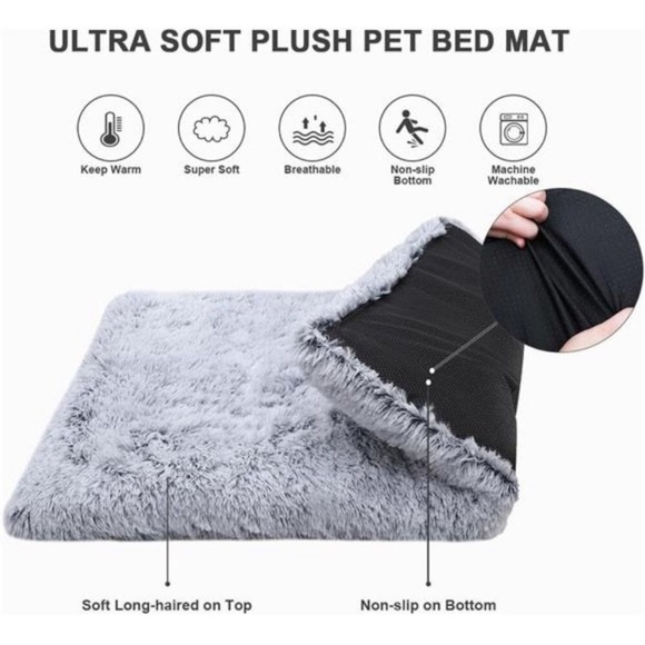 Dog Bed Crate Pad, Washable Beds for Large Medium Small Dogs Breeds,Deluxe Plush - Picture 4 of 6